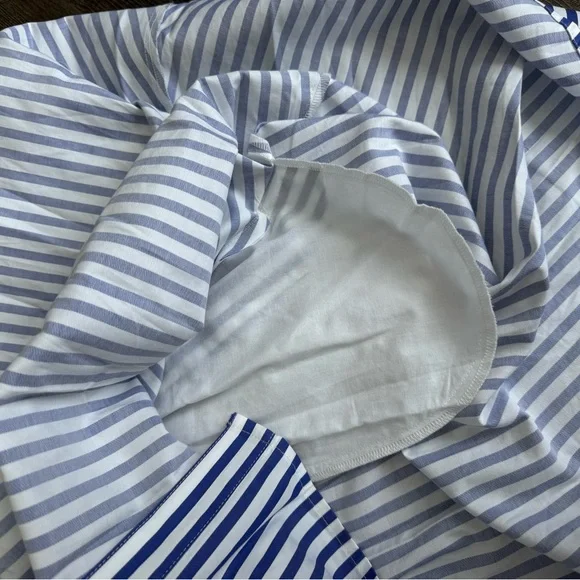 Talbots Blue and White Striped Shirt. New! 100% cotton. - Picture 9 of 11